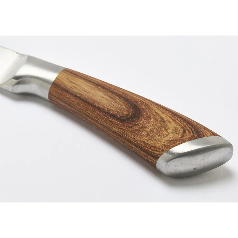 New Coffret 3 couteaux tout inox effet bois Sets De Couteaux De Cuisine|Coffrets Couteaux De Cuisine