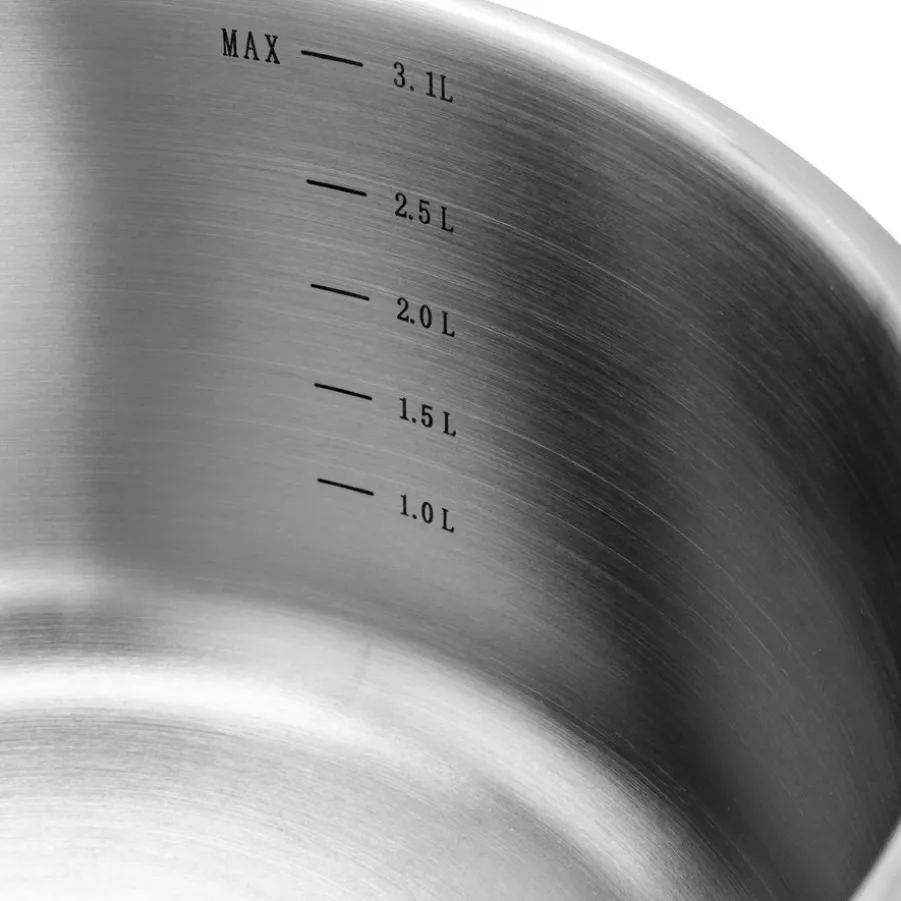 Hot Lot de 3 casseroles inox + 1 manche amovible Batteries De Cuisine|Casseroles