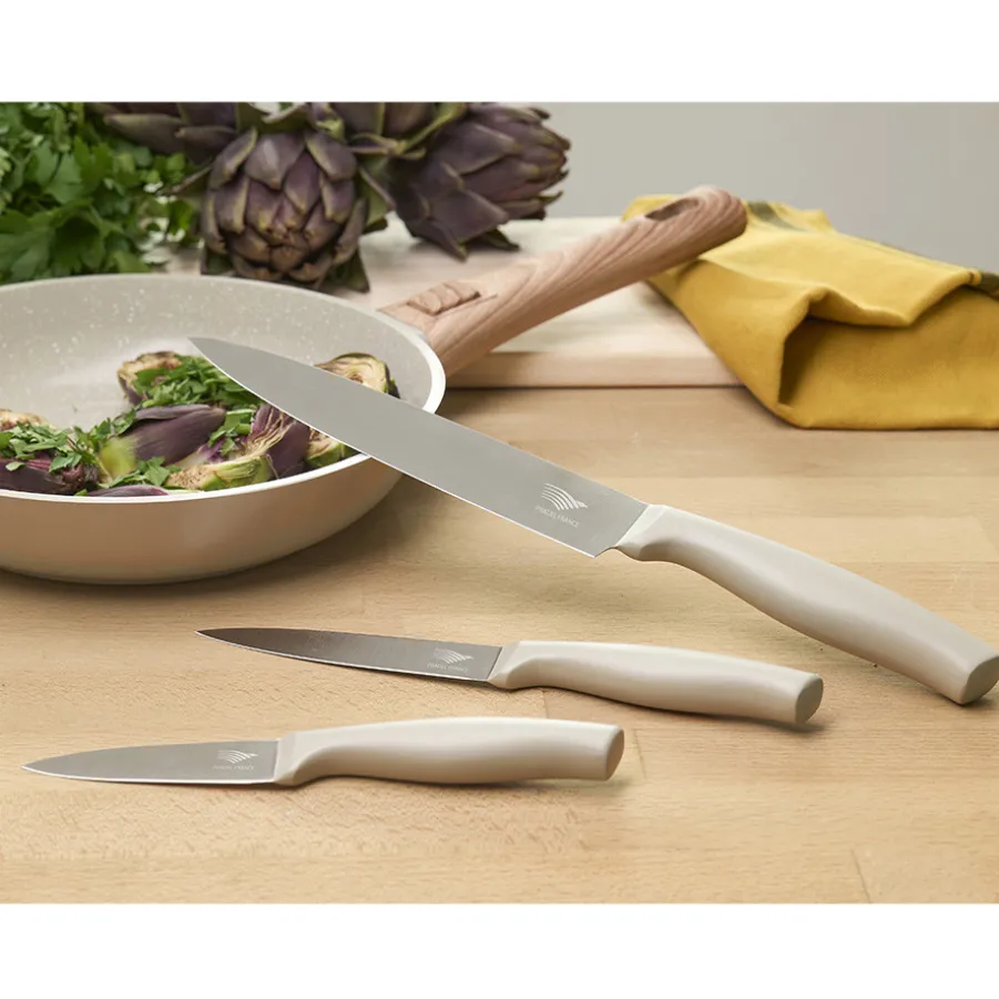 Cheap Lot de 3 couteaux "Organic" Sets De Couteaux De Cuisine|Couteaux Fruits Et Légumes
